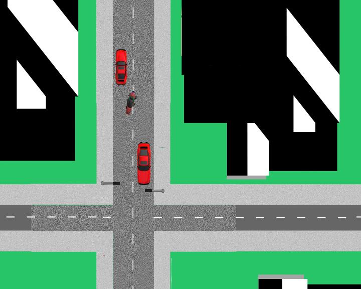 motor bike overtaking